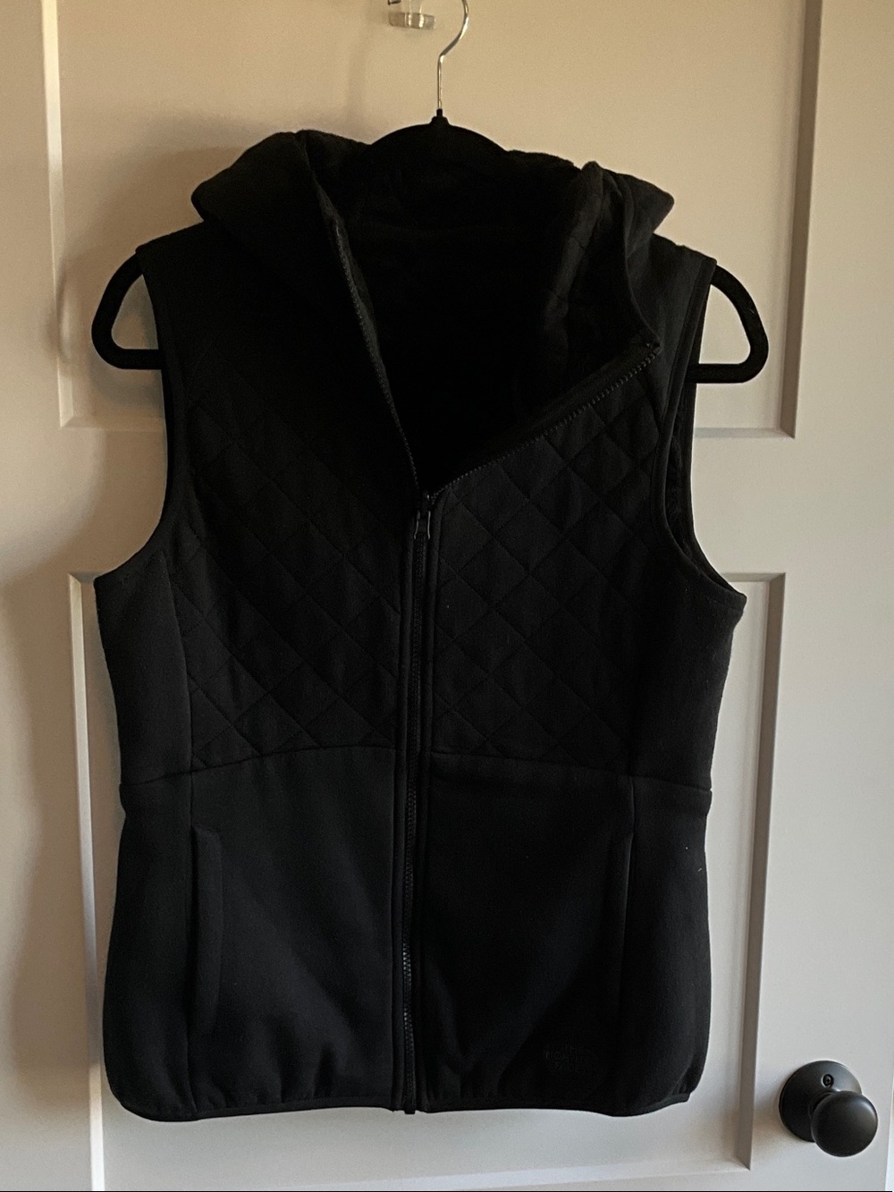 The North Face Black Reversible Quilted Hooded Vest